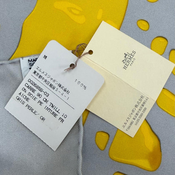 Pristine HERMES scarf Freshly painted silk Women