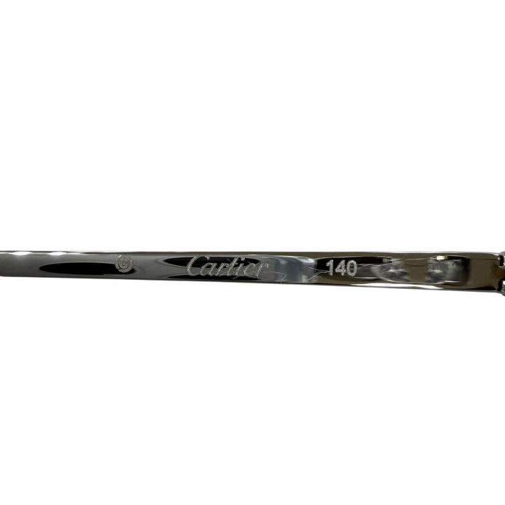 Pristine Cartier sunglasses PANTHERE Round Half-Rim Silver Women CT0149S