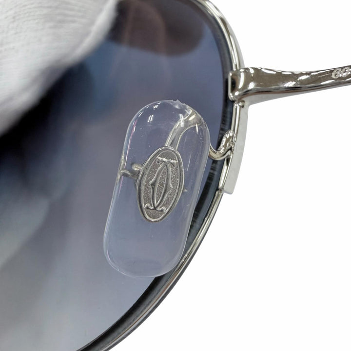 Pristine Cartier sunglasses PANTHERE Round Half-Rim Silver Women CT0149S