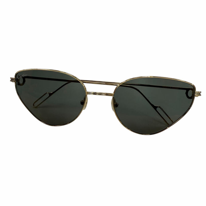Pristine Cartier sunglasses PANTHERE 2C Decor Cat's Eye gold Women CT0155S