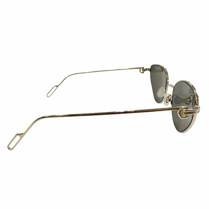 Pristine Cartier sunglasses PANTHERE 2C Decor Cat's Eye gold Women CT0155S
