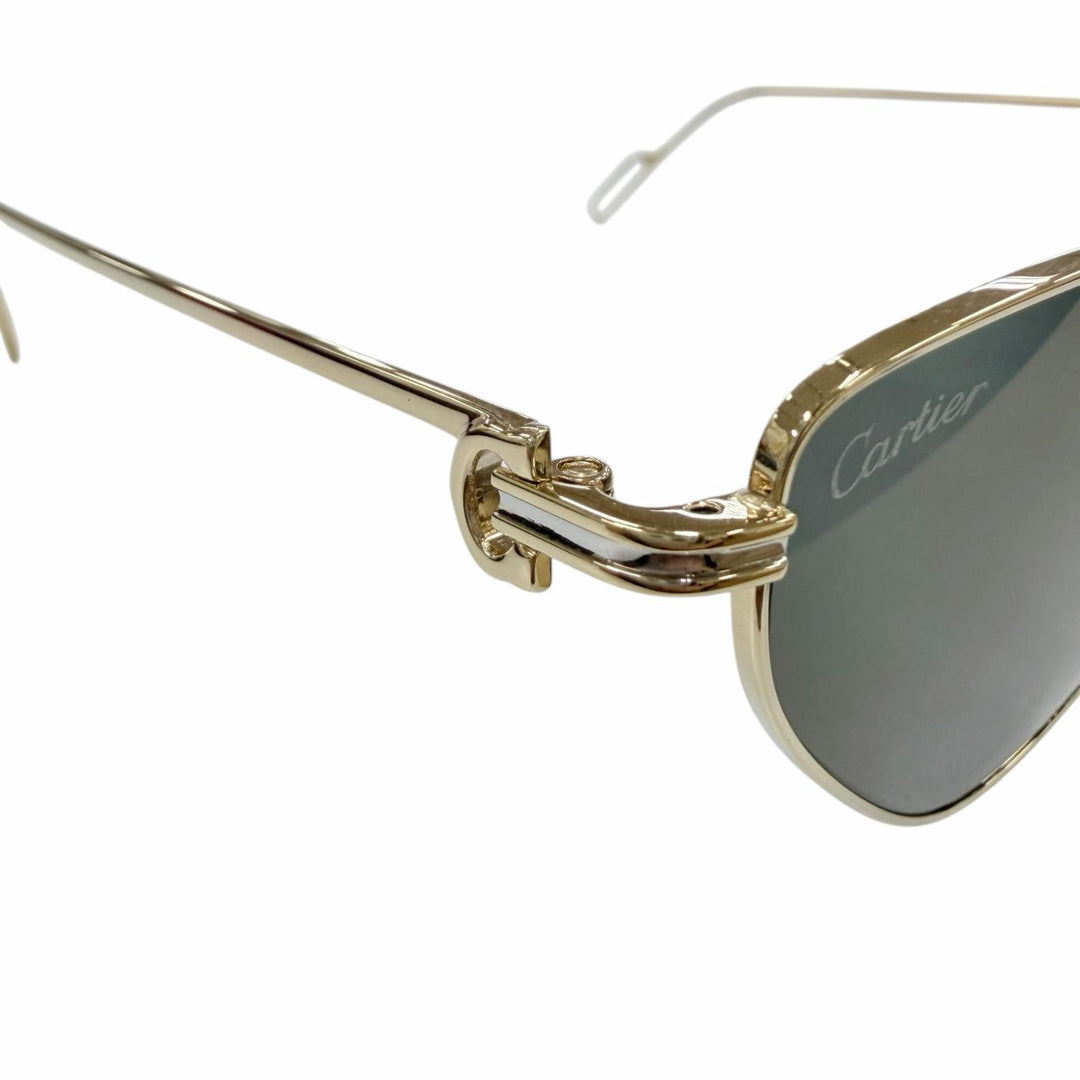 Pristine Cartier sunglasses PANTHERE 2C Decor Cat's Eye gold Women CT0155S