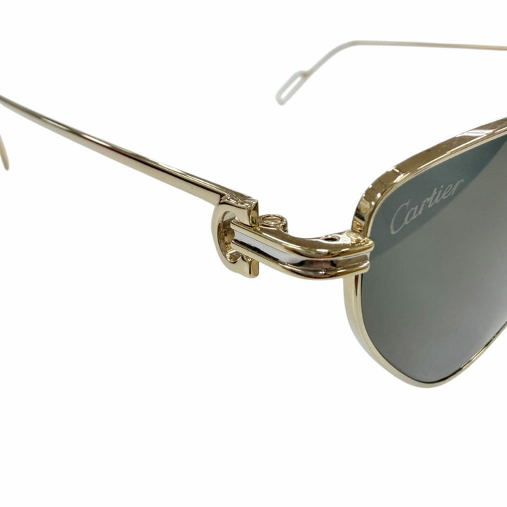 Pristine Cartier sunglasses PANTHERE 2C Decor Cat's Eye gold Women CT0155S