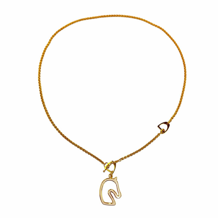Excellent HERMES Necklace Tonnerre Necklace Accessories Pendant gold Women