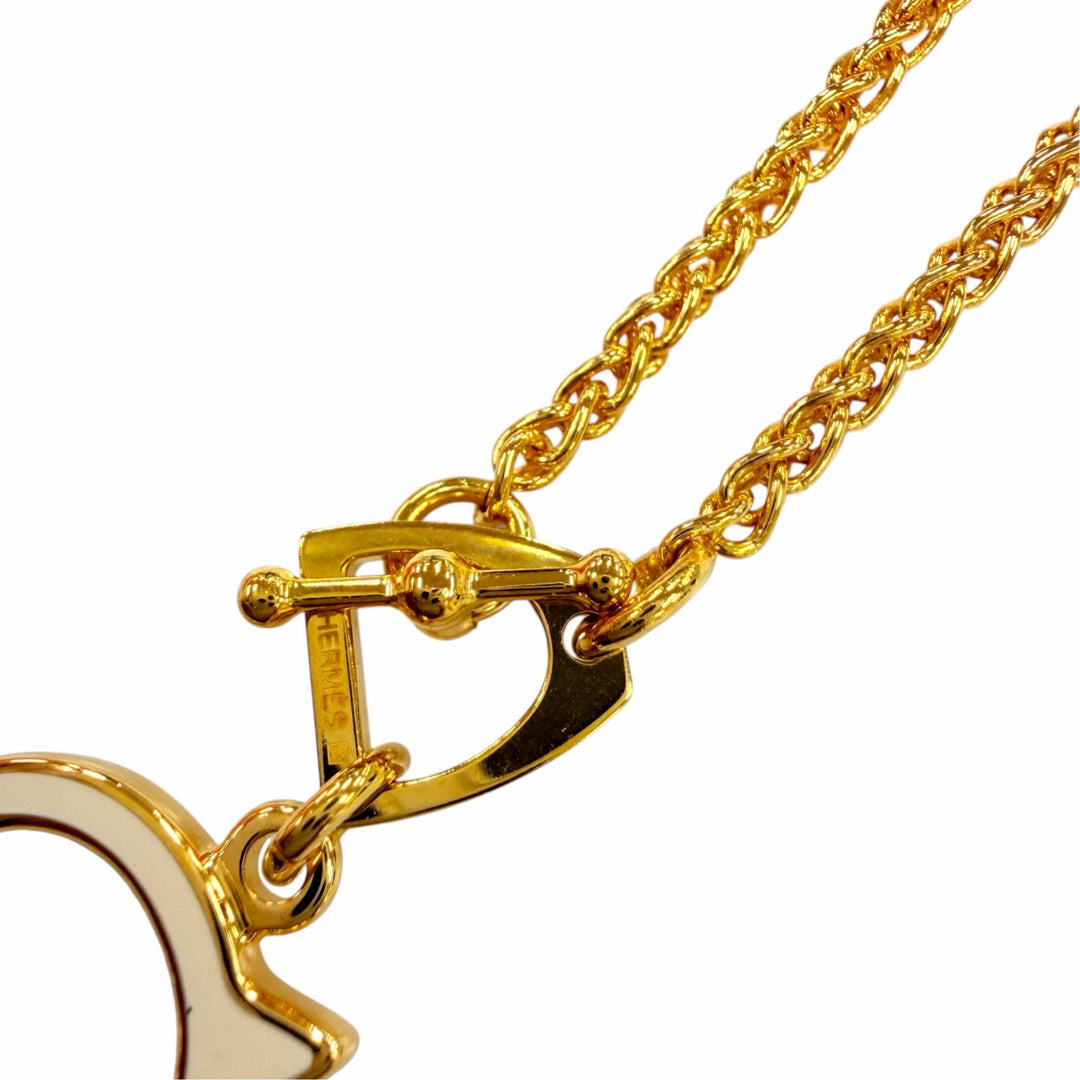 Excellent HERMES Necklace Tonnerre Necklace Accessories Pendant gold Women