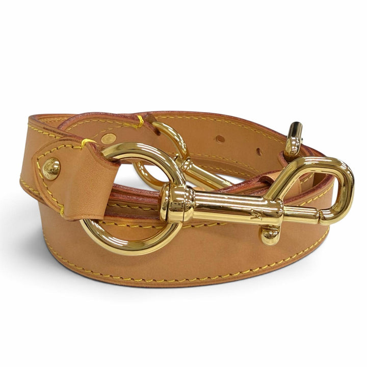 Great LOUIS VUITTON Shoulder strap leather natural Nume leather Women