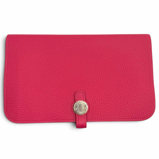 Pristine HERMES Purse Dogon GM Serie Metal Togo Leather Women