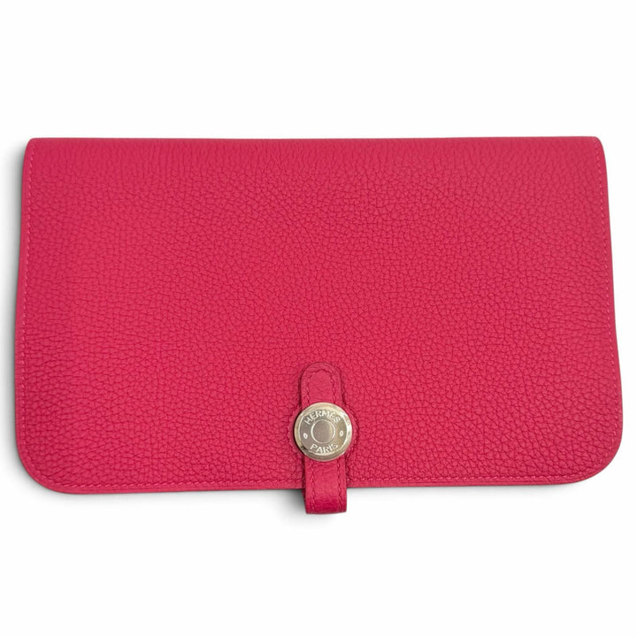 Pristine HERMES Purse Dogon GM Serie Metal Togo Leather Women