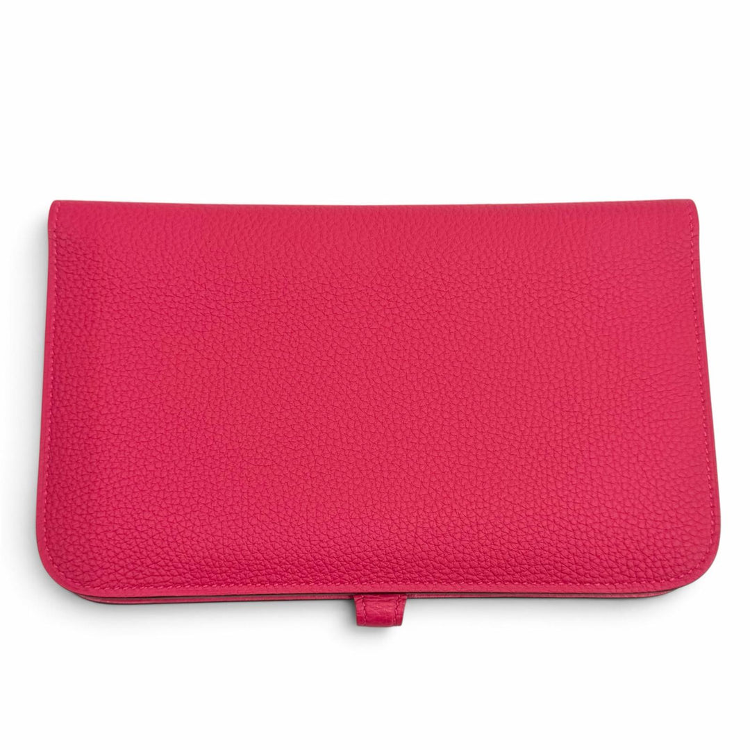 Pristine HERMES Purse Dogon GM Serie Metal Togo Leather Women