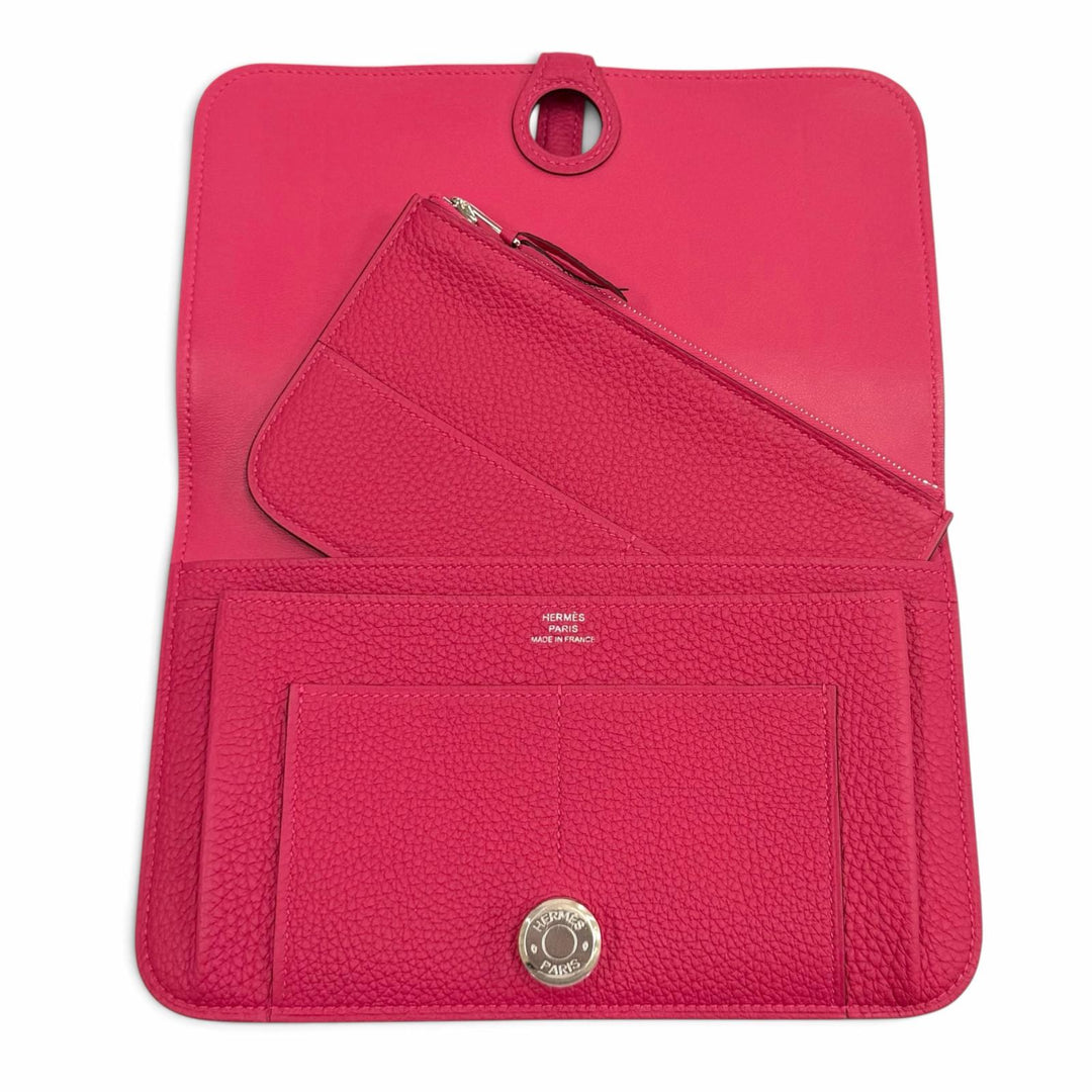 Pristine HERMES Purse Dogon GM Serie Metal Togo Leather Women