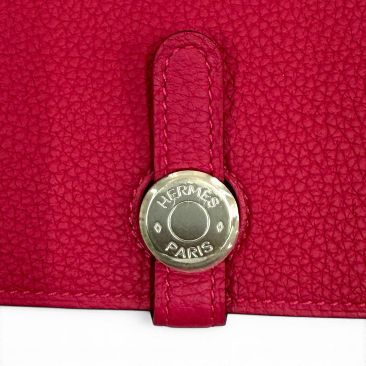 Pristine HERMES Purse Dogon GM Serie Metal Togo Leather Women