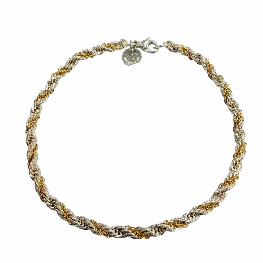Excellent TIFFANY&Co. bracelet twisted chain bracelet Accessories Yellow Gold