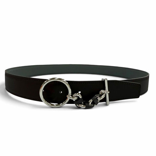 Excellent HERMES belt Belt buckle, sailor & leather belt kit, 32 Veau Odyssey