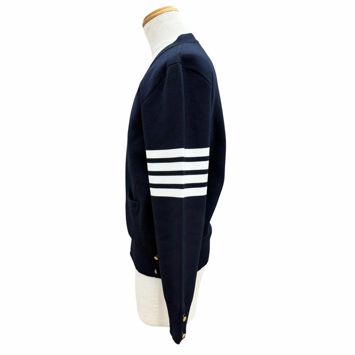 Excellent THOM BROWNE cardigan Navy cotton mens 2 MKC171A