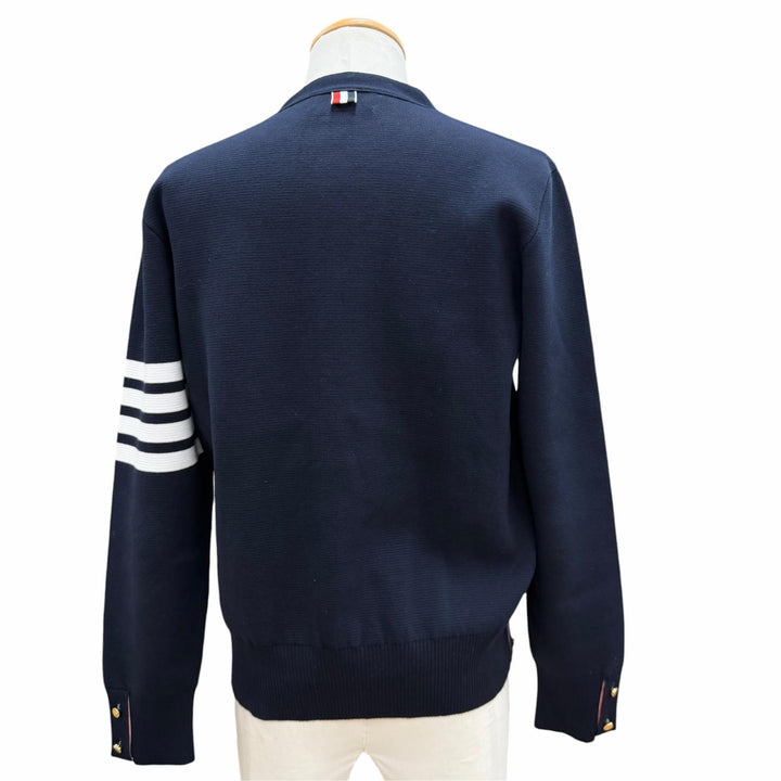 Excellent THOM BROWNE cardigan Navy cotton mens 2 MKC171A