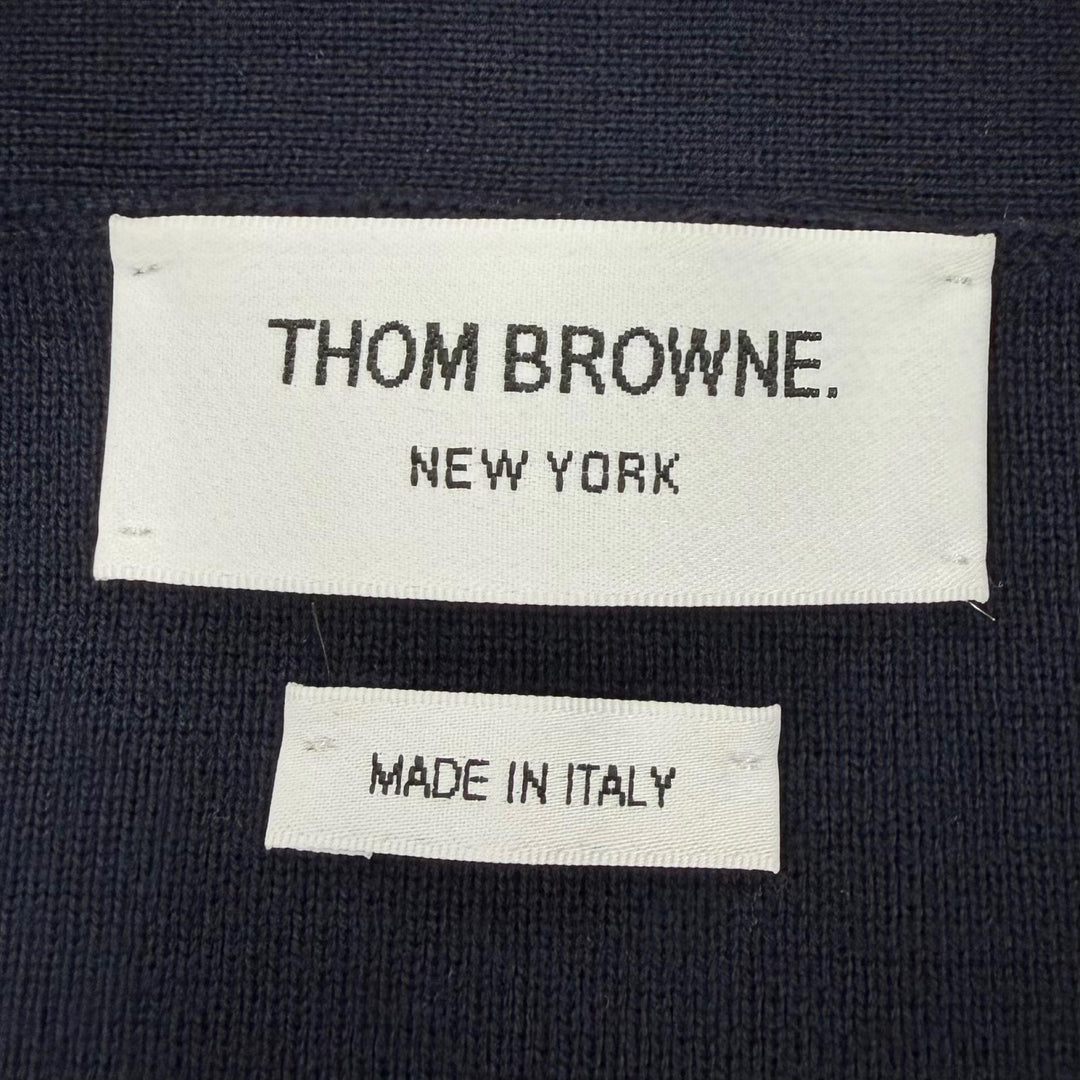Excellent THOM BROWNE cardigan Navy cotton mens 2 MKC171A