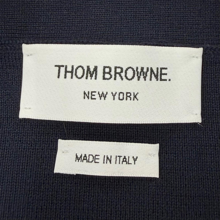 Excellent THOM BROWNE cardigan Navy cotton mens 2 MKC171A