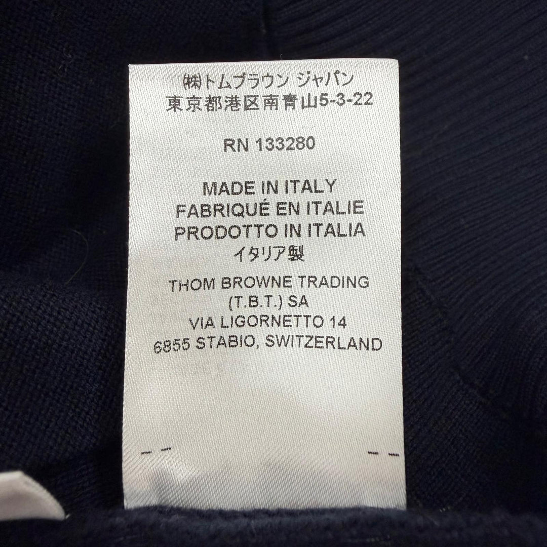 Excellent THOM BROWNE cardigan Navy cotton mens 2 MKC171A