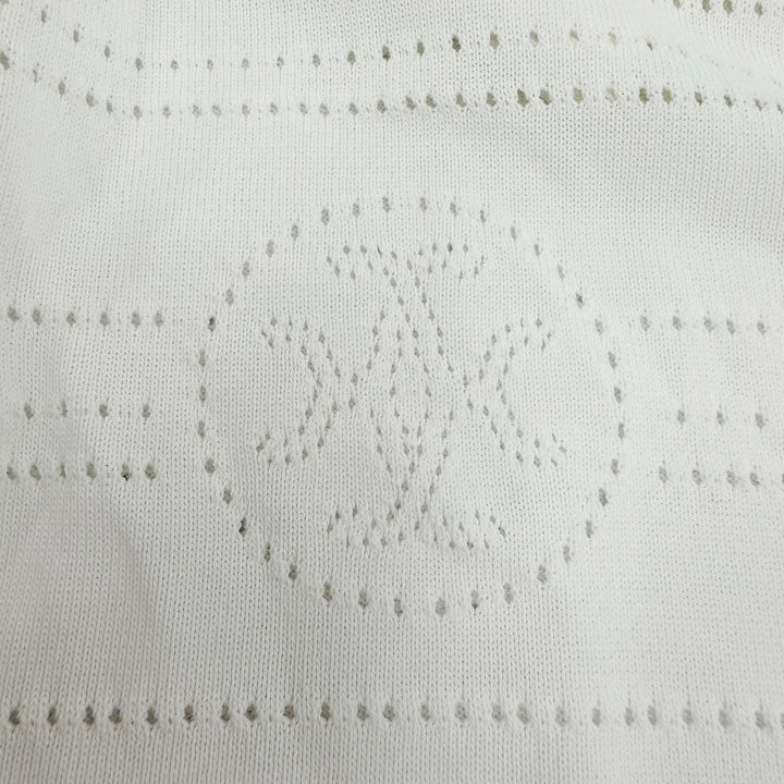Excellent HERMES cardigan H-lift Serie Button Long-Sleeve Knit white Women 36
