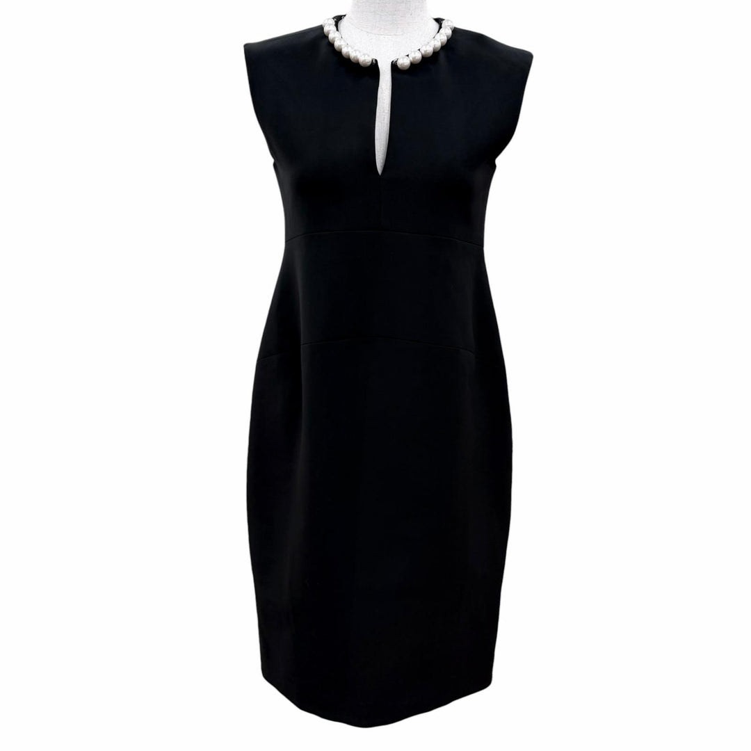 Pristine YOKO CHAN one piece Eco-pearl embellished sleeveless top black 36