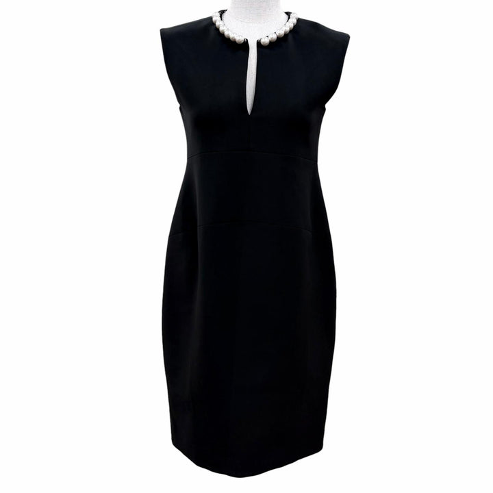 Pristine YOKO CHAN one piece Eco-pearl embellished sleeveless top black 36