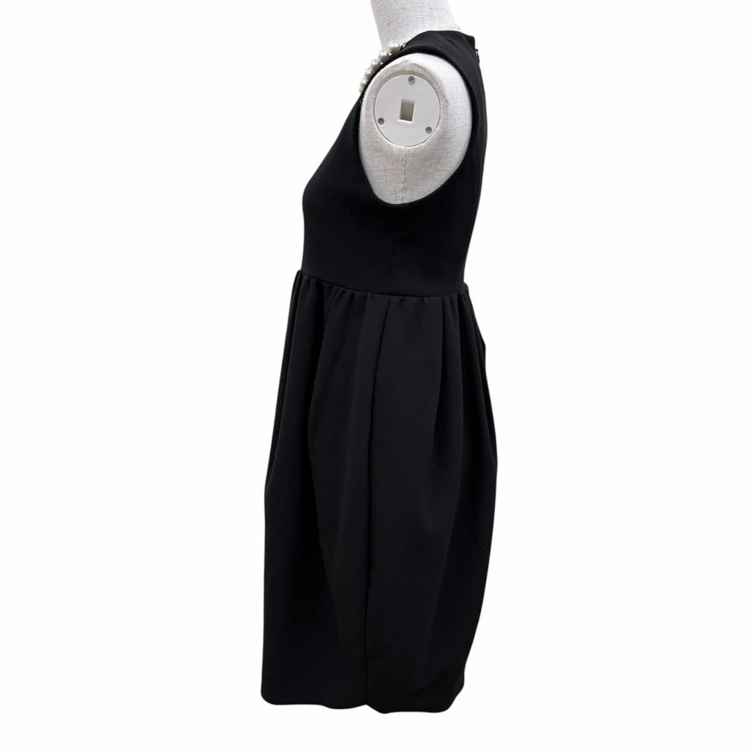 Pristine YOKO CHAN one piece Eco-pearl embellished sleeveless top black 38