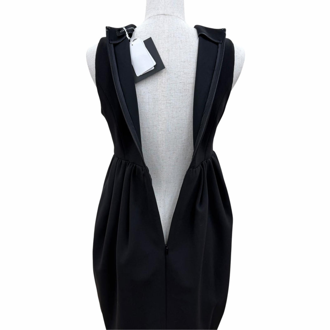 Pristine YOKO CHAN one piece Eco-pearl embellished sleeveless top black 38