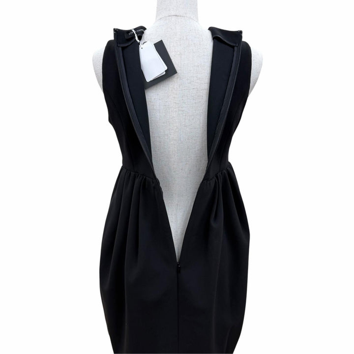 Pristine YOKO CHAN one piece Eco-pearl embellished sleeveless top black 38
