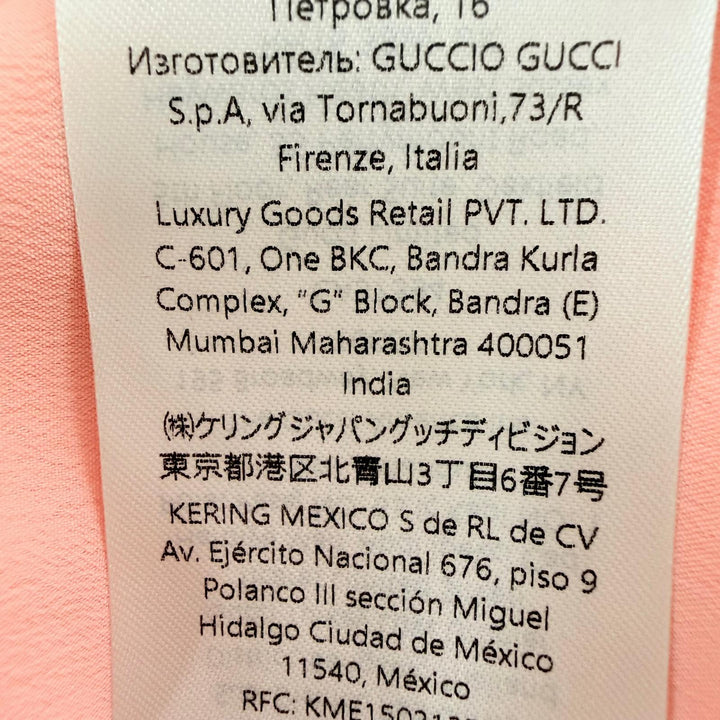 Pristine GUCCI Tight Skirt GG pattern with petticoat pink silk Women 40 846275