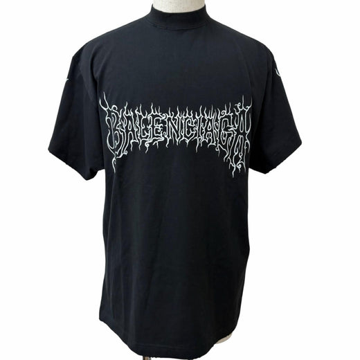 Excellent BALENCIAGA Short sleeve T-shirt Darkwave Tee Damage processing