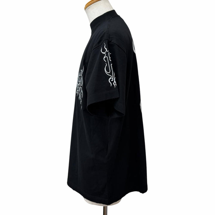 Excellent BALENCIAGA Short sleeve T-shirt Darkwave Tee Damage processing