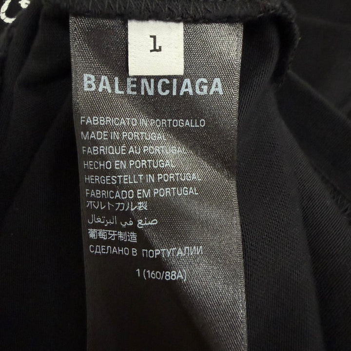 Excellent BALENCIAGA Short sleeve T-shirt Darkwave Tee Damage processing