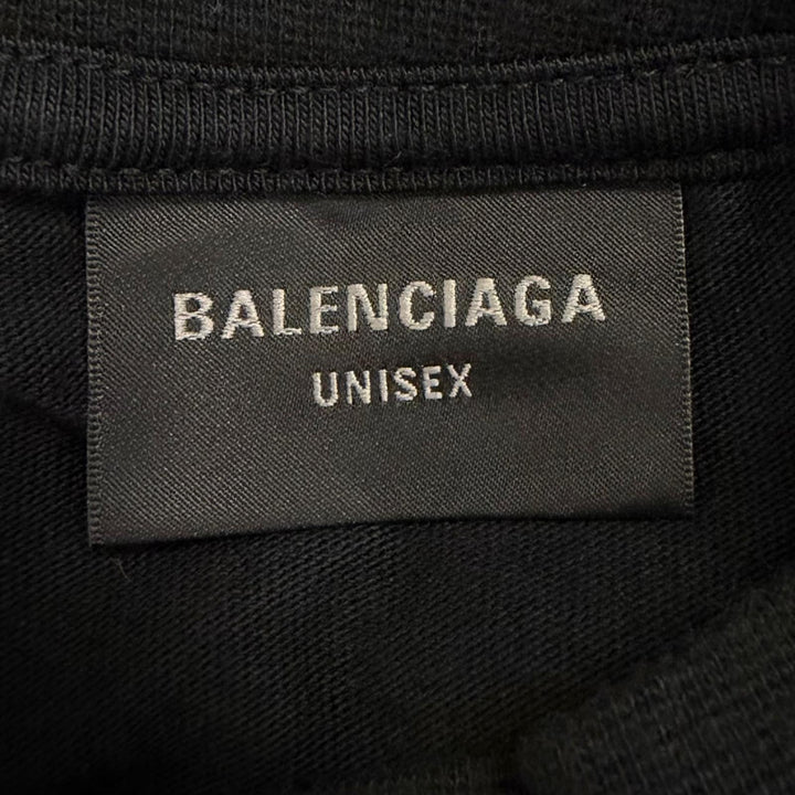 Excellent BALENCIAGA Short sleeve T-shirt Darkwave Tee Damage processing