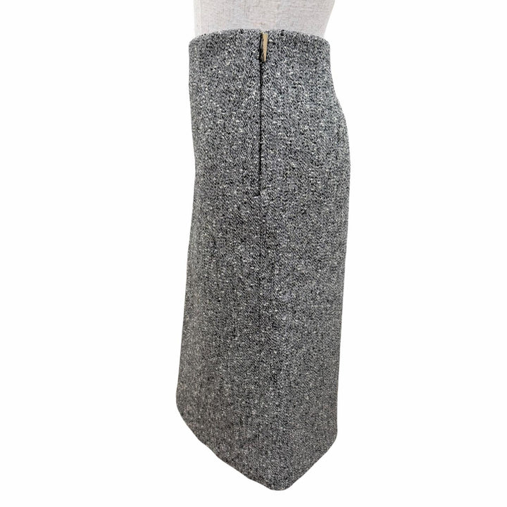 Pristine GUCCI Tight Skirt Side-slit tweed skirt gray cotton Women 40 846316