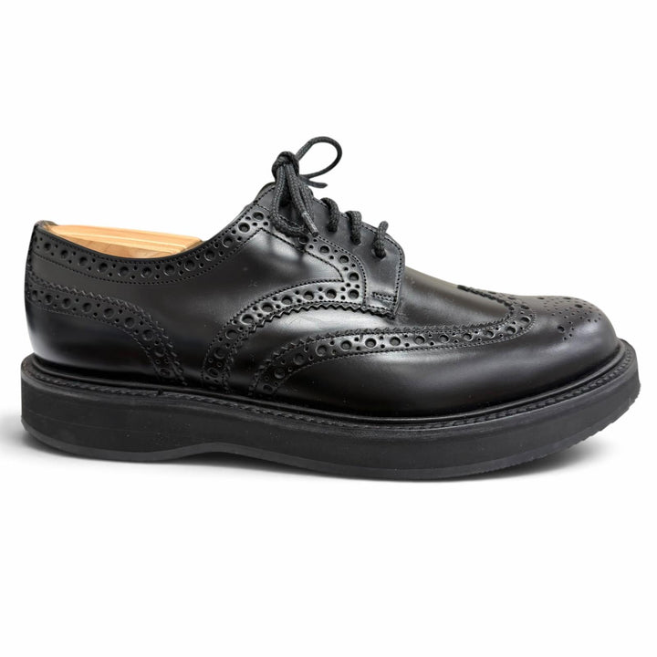 Excellent CHURCH'S Dress shoes NABURN Full brogue wingtip black leather mens 6.5