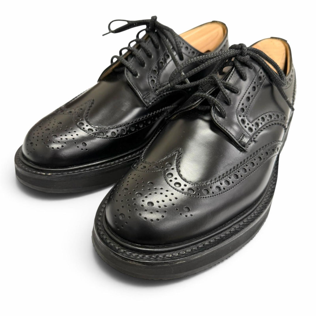 Excellent CHURCH'S Dress shoes NABURN Full brogue wingtip black leather mens 6.5