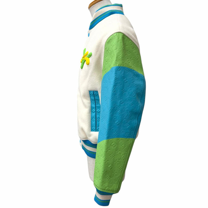 Excellent LOUIS VUITTON Stajan Rainbow Playground Varsity Blouson Ivory