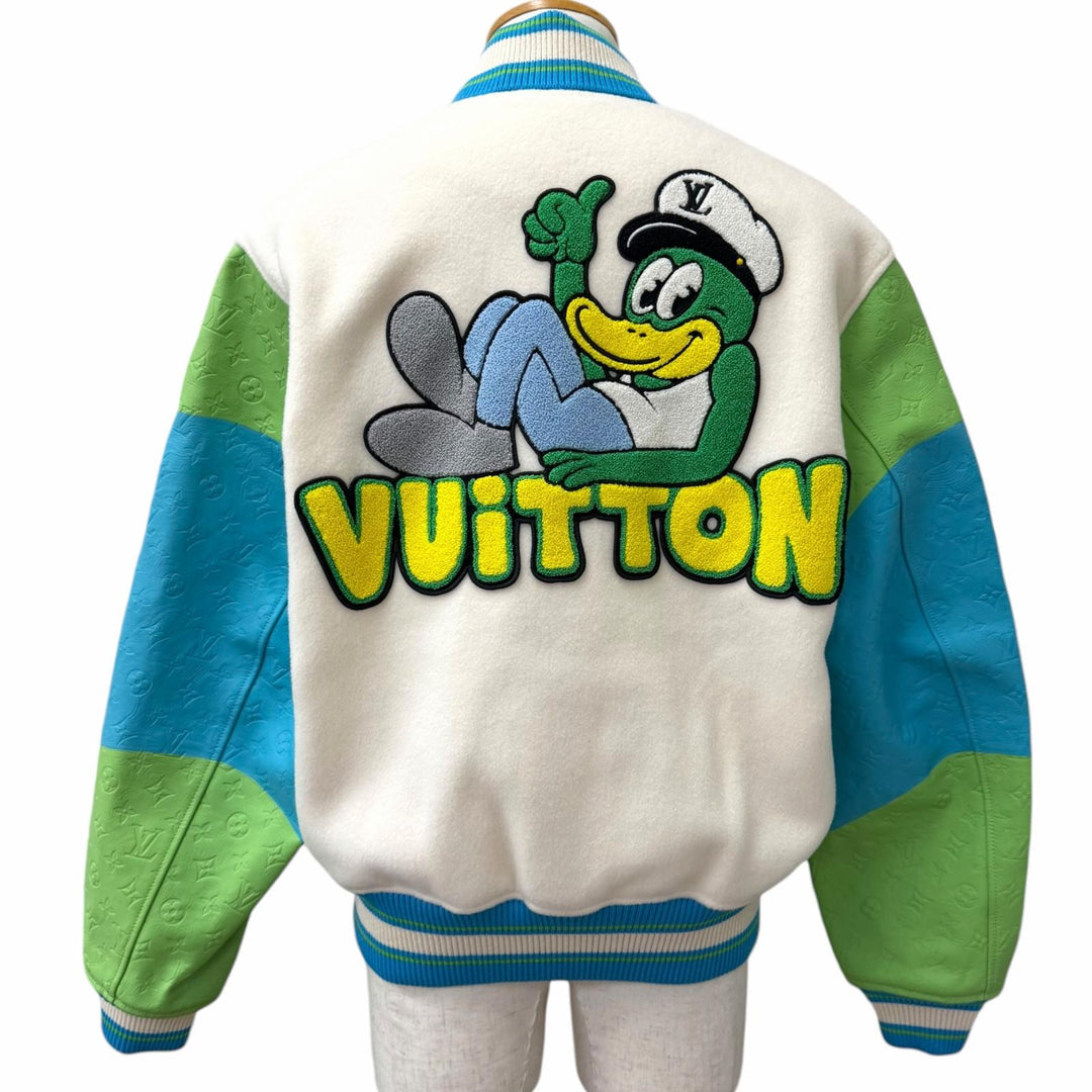 Excellent LOUIS VUITTON Stajan Rainbow Playground Varsity Blouson Ivory