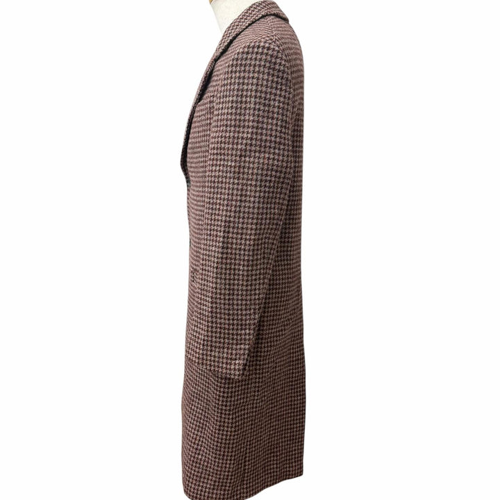 Excellent Salvatore Ferragamo Chester coat Houndstooth logo button
