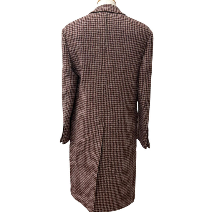 Excellent Salvatore Ferragamo Chester coat Houndstooth logo button