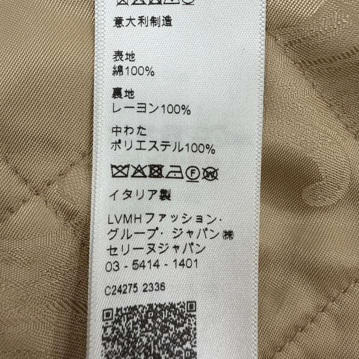Excellent CELINE Jacket Triomphe button, check pattern, padded overshirt. 34