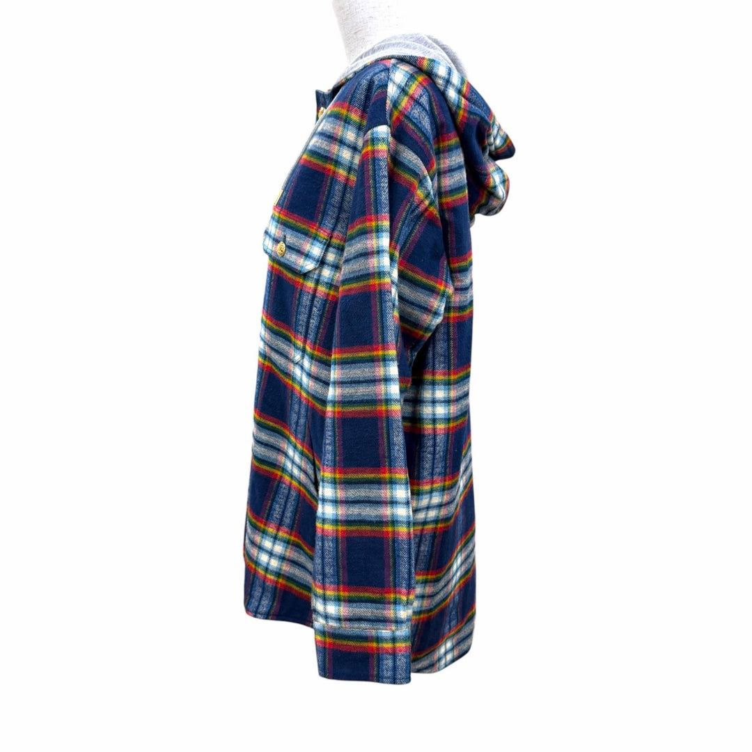 Excellent CELINE Jacket Triomphe button, check pattern, padded overshirt. 34