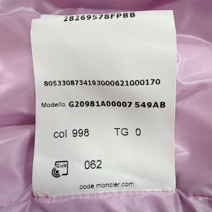 Excellent MONCLER GRENOBLE Down jacket NANGY gingham check pattern shirt 0