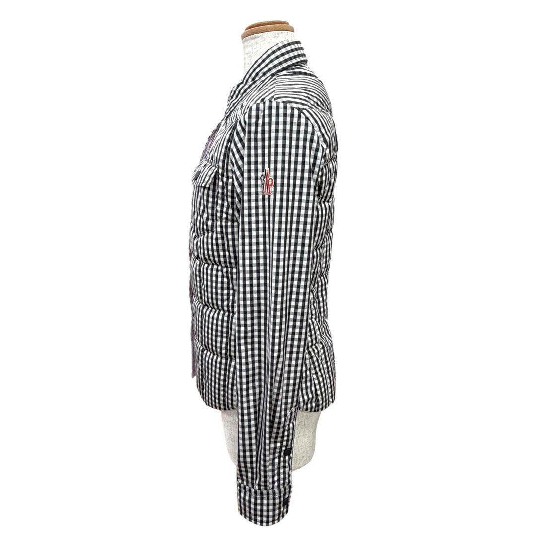 Excellent MONCLER GRENOBLE Down jacket NANGY gingham check pattern shirt 0