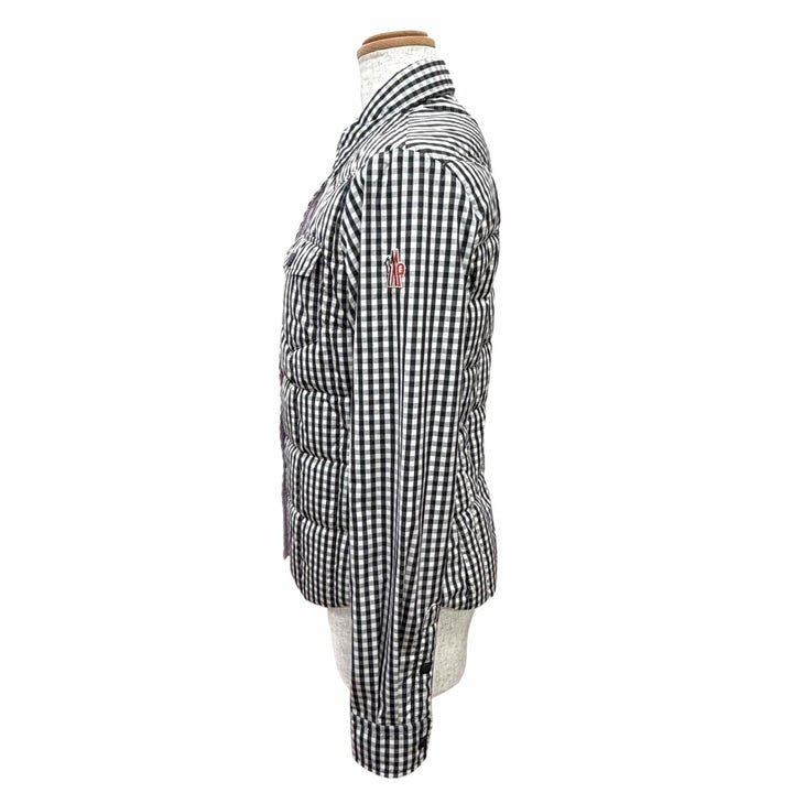 Excellent MONCLER GRENOBLE Down jacket NANGY gingham check pattern shirt 0