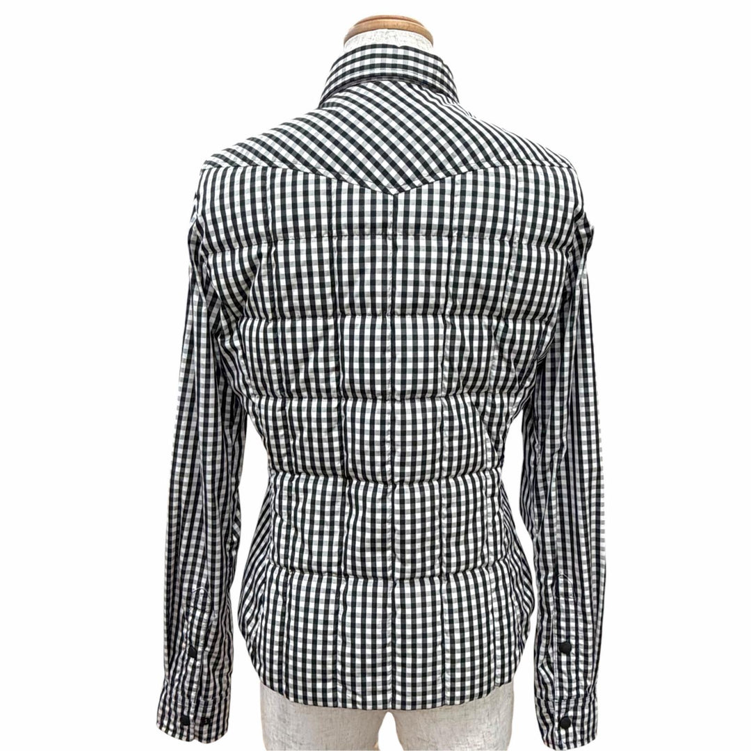 Excellent MONCLER GRENOBLE Down jacket NANGY gingham check pattern shirt 0