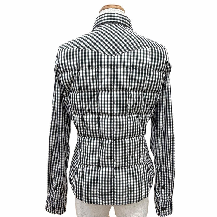 Excellent MONCLER GRENOBLE Down jacket NANGY gingham check pattern shirt 0