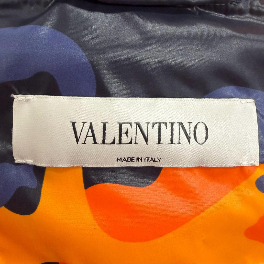 Excellent VALENTINO Down jacket Camouflage Pattern Hooded Jacket multicolor