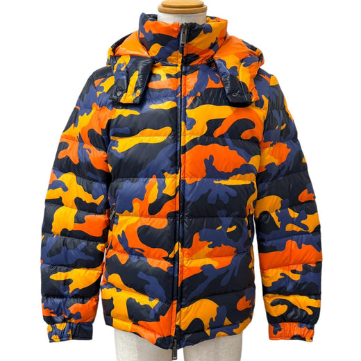 Excellent VALENTINO Down jacket Camouflage Pattern Hooded Jacket multicolor