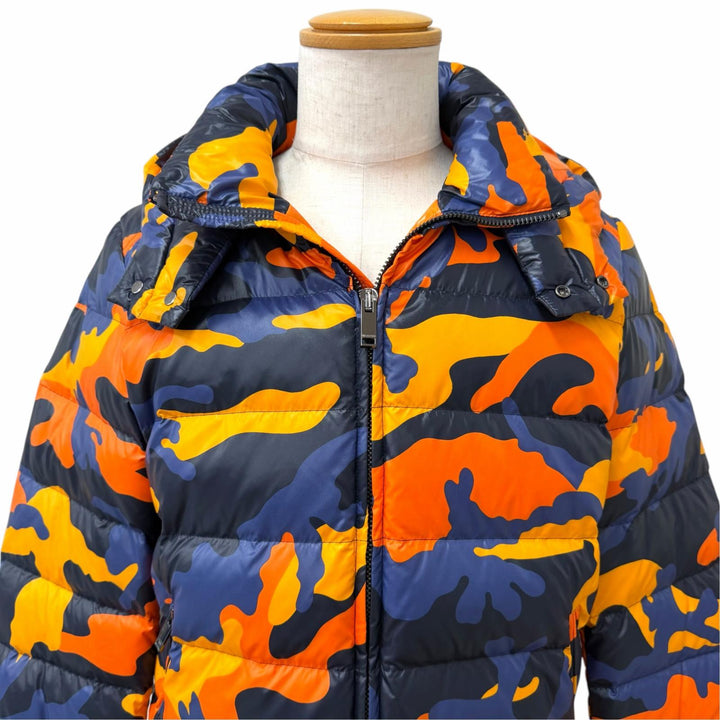 Excellent VALENTINO Down jacket Camouflage Pattern Hooded Jacket multicolor